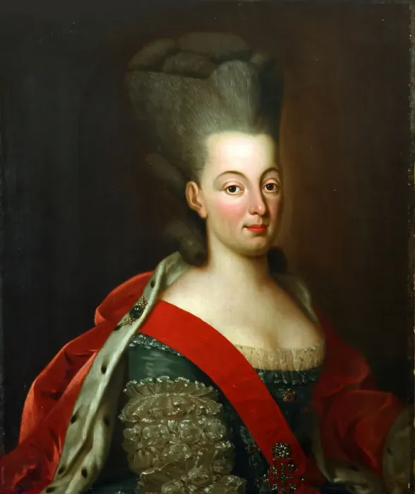 Framed Print : Portrait of Queen Maria I of Portugal (1734-1816), after 1777. Creator: Anonymous Framed Print : Portrait of Queen Maria I of Portugal (1734-1816), after 1777. Creator: Anonymous