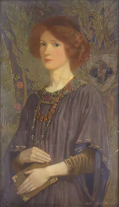 Framed Print : Portrait of Rachel Annand Taylor, 1907. Creator: John Duncan Framed Print : Portrait of Rachel Annand Taylor, 1907. Creator: John Duncan