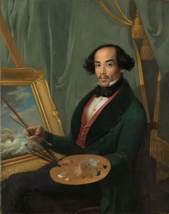 Framed Print : Portrait of Raden Syarif Bustaman Saleh, c.1840. Creator: Friedrich Carl Albert Schreuel Framed Print : Portrait of Raden Syarif Bustaman Saleh, c.1840. Creator: Friedrich Carl Albert Schreuel
