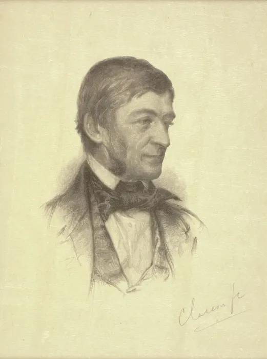 Framed Print : Portrait of Ralph Waldo Emerson, c1840s. Creator: William Baxter Palmer Closson Framed Print : Portrait of Ralph Waldo Emerson, c1840s. Creator: William Baxter Palmer Closson