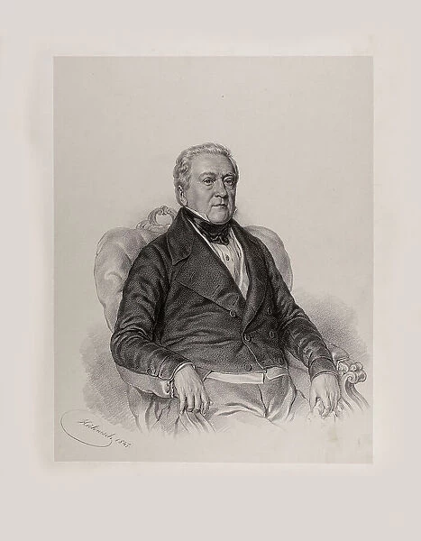 Portrait of Raphael Georg Kiesewetter (1773-1850), 1847. Creator: Hähnisch, Anton (1817-1897)