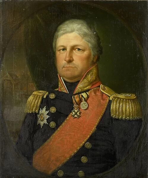 Portrait of Rear-Admiral Job Seaburne May, 1823. Creator: Jan Willem May