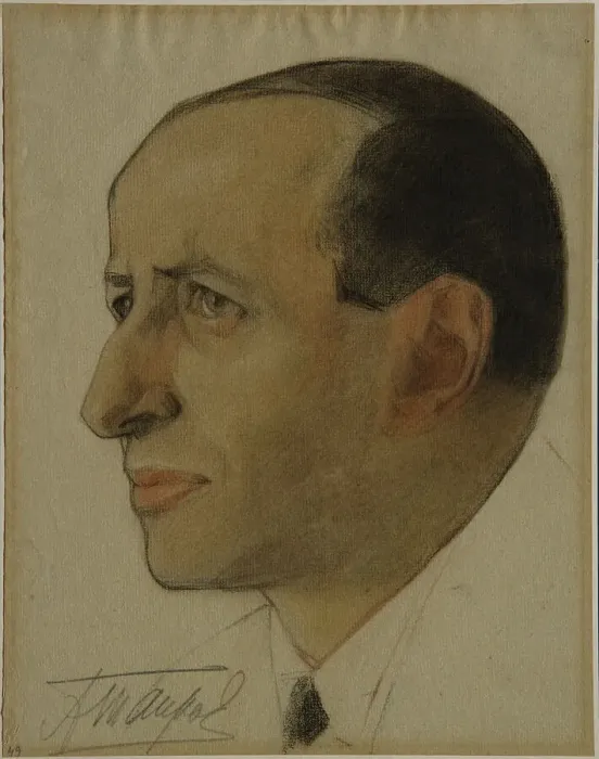 Framed Print : Portrait of the regisseur Alexander Tairov (1885-1950), Early 1920s. Artist: Andreev, Nikolai Andreevich (1873-1932) Framed Print : Portrait of the regisseur Alexander Tairov (1885-1950), Early 1920s. Artist: Andreev, Nikolai Andreevich (1873-1932)