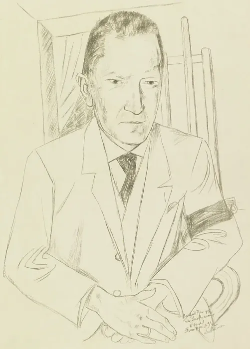 Framed Print : Portrait of Reinhard Piper (1879-1953), 1921. Creator: Beckmann, Max (1884-1950) Framed Print : Portrait of Reinhard Piper (1879-1953), 1921. Creator: Beckmann, Max (1884-1950)