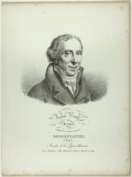 Framed Print : Portrait of Réné Desfonataines, 1820. Creator: Julien Leopold Boilly Framed Print : Portrait of Réné Desfonataines, 1820. Creator: Julien Leopold Boilly