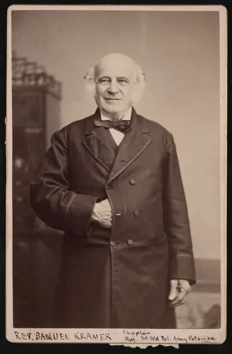 Framed Print : Portrait of Rev. Samuel Kramer (1808-1891), Before 1891. Creator: Charles L Kempf Framed Print : Portrait of Rev. Samuel Kramer (1808-1891), Before 1891. Creator: Charles L Kempf