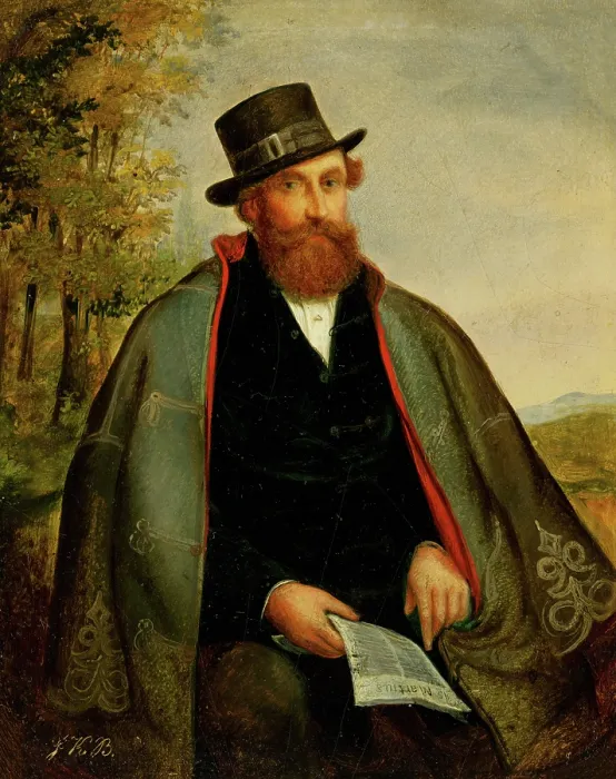 Framed Print : Portrait of a Revolutionary from 1848, 1848. Creator: Vojtech Klimkovic Framed Print : Portrait of a Revolutionary from 1848, 1848. Creator: Vojtech Klimkovic