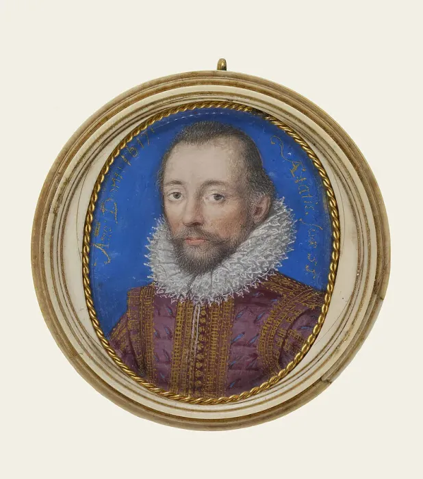 Framed Print : Portrait of Rhys Griffiths, 1617. Creator: Isaac Oliver I Framed Print : Portrait of Rhys Griffiths, 1617. Creator: Isaac Oliver I