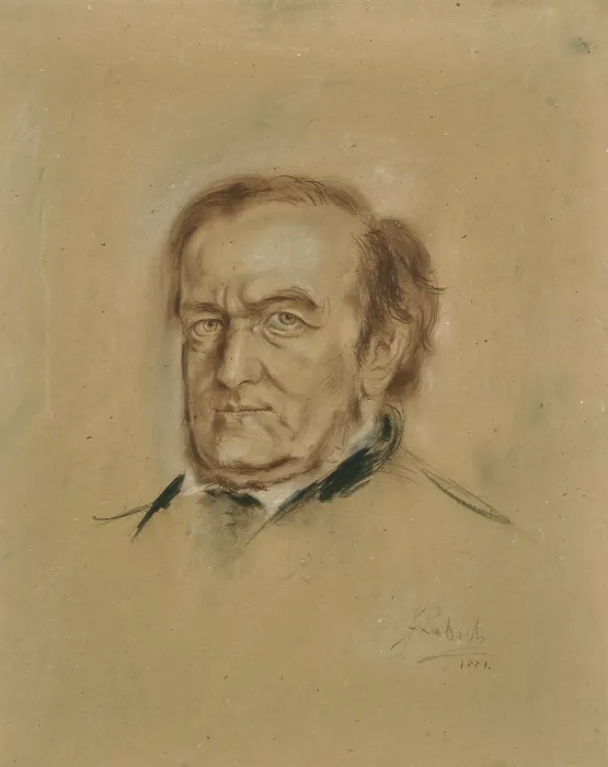 Framed Print : Portrait of Richard Wagner (1813-1883), 1881. Creator: Lenbach, Franz, von (1836-1904) Framed Print : Portrait of Richard Wagner (1813-1883), 1881. Creator: Lenbach, Franz, von (1836-1904)