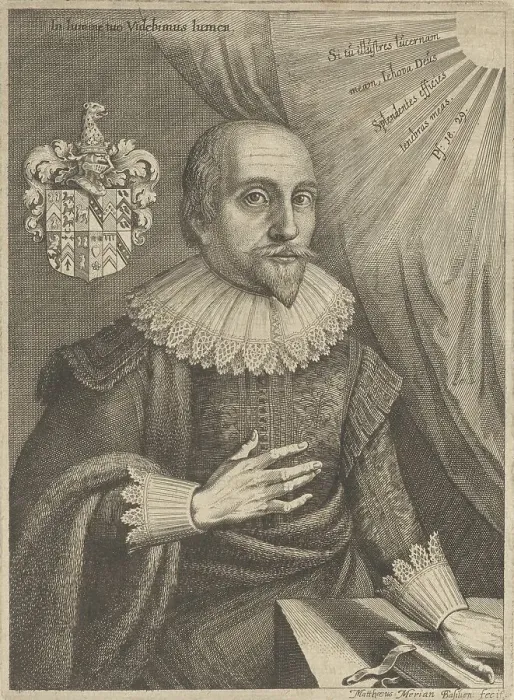 Framed Print : Portrait of Robert Fludd (1574-1637), 1626. Creator: Merian, Matthäus, the Elder (1593-1650) Framed Print : Portrait of Robert Fludd (1574-1637), 1626. Creator: Merian, Matthäus, the Elder (1593-1650)