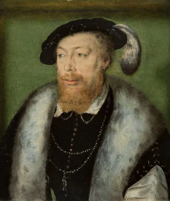 Framed Print : Portrait of Robert de la Marck, 4th Duke of Bouillon, 1550. Creator: Corneille de Lyon Framed Print : Portrait of Robert de la Marck, 4th Duke of Bouillon, 1550. Creator: Corneille de Lyon