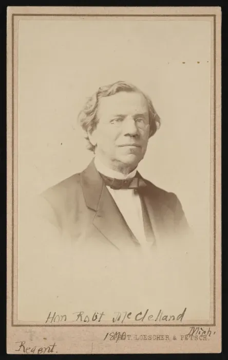 Framed Print : Portrait of Robert McClelland (1807-1880), 1870. Creator: Loescher & Petsch Framed Print : Portrait of Robert McClelland (1807-1880), 1870. Creator: Loescher & Petsch