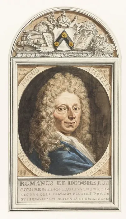 Framed Print : Portrait of Romeyn de Hooghe, 1712-1795. Creator: Tako Hajo Jelgersma Framed Print : Portrait of Romeyn de Hooghe, 1712-1795. Creator: Tako Hajo Jelgersma