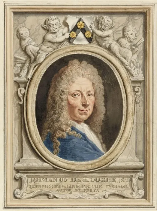 Framed Print : Portrait of Romeyn de Hooghe, 1730-1750. Creator: Anon Framed Print : Portrait of Romeyn de Hooghe, 1730-1750. Creator: Anon