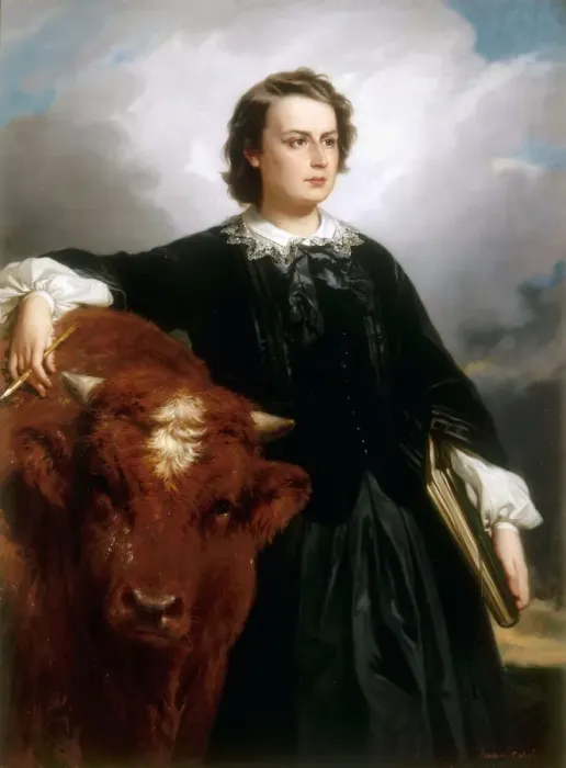 Framed Print : Portrait of Rosa Bonheur. Artist: Dubufe, Edouard Louis (1819-1883) Framed Print : Portrait of Rosa Bonheur. Artist: Dubufe, Edouard Louis (1819-1883)