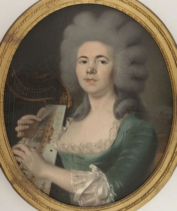 Framed Print : Portrait of Rosalie Dugazon (1755-1821), 1787. Creator: Anonymous Framed Print : Portrait of Rosalie Dugazon (1755-1821), 1787. Creator: Anonymous