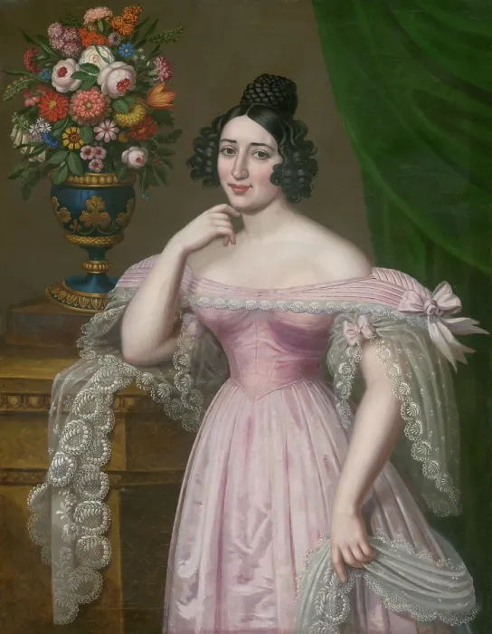 Framed Print : Portrait of Roza Theresia, 1836. Creator: Janos Rombauer Framed Print : Portrait of Roza Theresia, 1836. Creator: Janos Rombauer