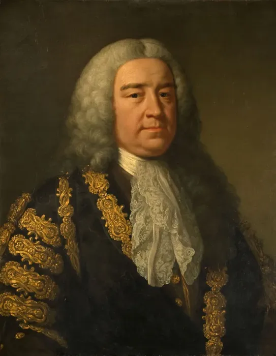 Framed Print : Portrait of The Rt. Hon. Henry Pelham ( 1694-1754). Creator: John Shackleton Framed Print : Portrait of The Rt. Hon. Henry Pelham ( 1694-1754). Creator: John Shackleton