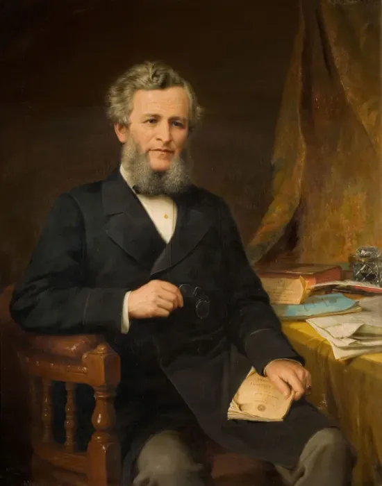 Framed Print : Portrait of The Rt. Hon. Jesse Collings (1831-1920), 1881. Creator: Jonathon Pratt Framed Print : Portrait of The Rt. Hon. Jesse Collings (1831-1920), 1881. Creator: Jonathon Pratt