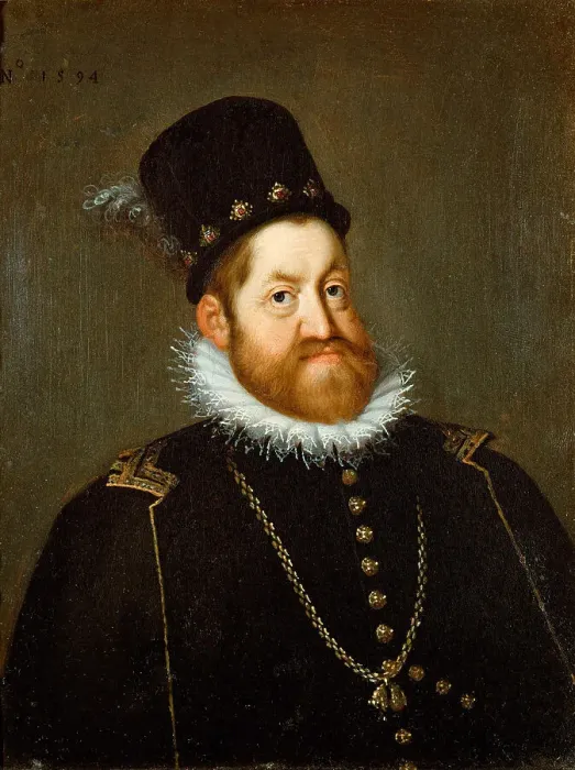 Framed Print : Portrait of Rudolf II of Austria (1552–1612), Holy Roman Emperor, c1592. Creator: Heintz; Joseph; the Elder (1564-1609) Framed Print : Portrait of Rudolf II of Austria (1552–1612), Holy Roman Emperor, c1592. Creator: Heintz; Joseph; the Elder (1564-1609)