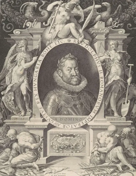Framed Print : Portrait of Rudolph II, 1603. Creator: Aegidius Sadeler II Framed Print : Portrait of Rudolph II, 1603. Creator: Aegidius Sadeler II