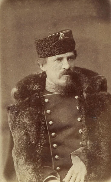 Portrait of a Russian army officer, end of 19th century. Creator: PA Milevskii