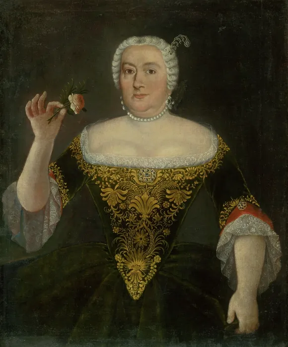 Framed Print : Portrait of Ruzena Revayova-Mednanska, around 1750. Creator: Unknown Framed Print : Portrait of Ruzena Revayova-Mednanska, around 1750. Creator: Unknown