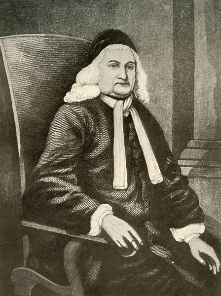 Portrait of Samuel Sewall, in periwig and long coat, c1700-1720, (1937). Creator: Unknown