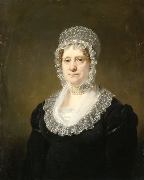 Framed Print : Portrait of Sara de Haan, Widow of the Amsterdam Underwriter Cornelis Hartsen, 1820-1832. Creator: Jan Willem Pieneman Framed Print : Portrait of Sara de Haan, Widow of the Amsterdam Underwriter Cornelis Hartsen, 1820-1832. Creator: Jan Willem Pieneman