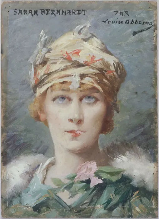 Framed Print : Portrait of Sarah Bernhardt (1844-1923), in the role of Adrienne Lecouvreur, 1880. Creator: Louise Abbema Framed Print : Portrait of Sarah Bernhardt (1844-1923), in the role of Adrienne Lecouvreur, 1880. Creator: Louise Abbema