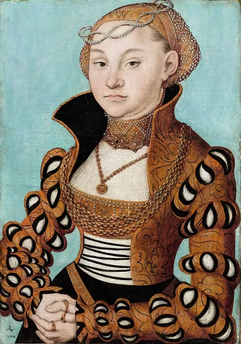 Framed Print : Portrait of a Saxon Noblewoman, 1534. Creator: Cranach, Lucas, the Elder (1472-1553) Framed Print : Portrait of a Saxon Noblewoman, 1534. Creator: Cranach, Lucas, the Elder (1472-1553)