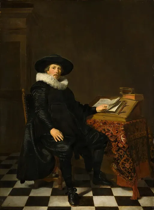 Framed Print : Portrait of a Scholar, 1631. Creator: Thomas de Keyser
