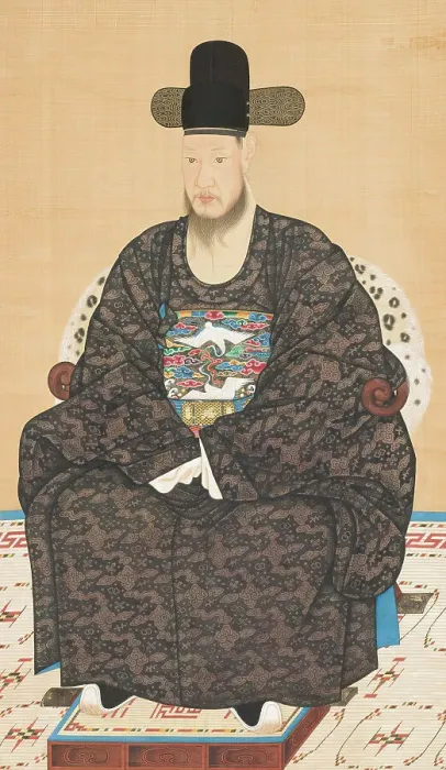 Framed Print : Portrait of a Scholar-Official in a Black Robe (image 1 of 5), 19th century. Creator: Anon Framed Print : Portrait of a Scholar-Official in a Black Robe (image 1 of 5), 19th century. Creator: Anon