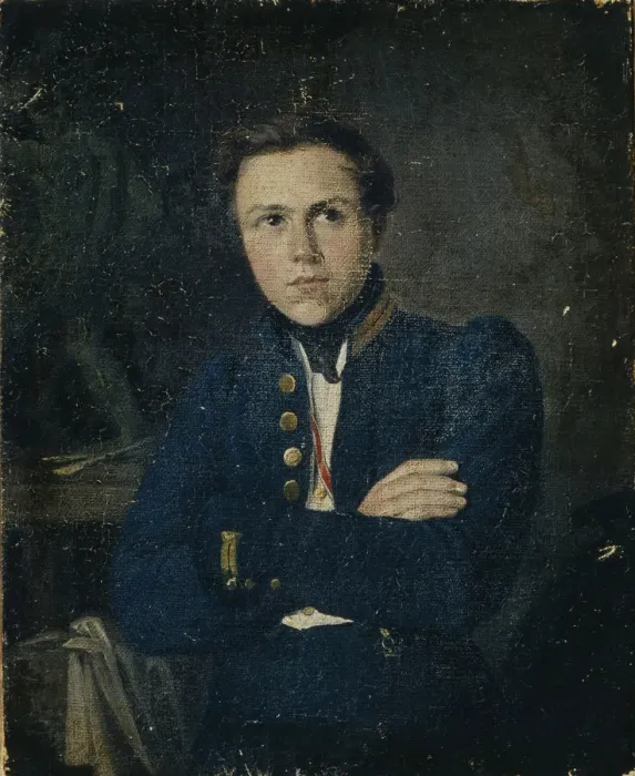Framed Print : Portrait of the sculptor Alexander Ivanovich Terebenev (1812-1859), 1835. Artist: Skotti, Mikhail Ivanovich (1814-1861) Framed Print : Portrait of the sculptor Alexander Ivanovich Terebenev (1812-1859), 1835. Artist: Skotti, Mikhail Ivanovich (1814-1861)