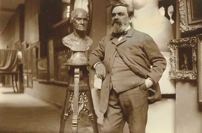Framed Print : Portrait of the sculptor Alfred Boucher (1850-1934), 1910s. Creator: Anonymous Framed Print : Portrait of the sculptor Alfred Boucher (1850-1934), 1910s. Creator: Anonymous