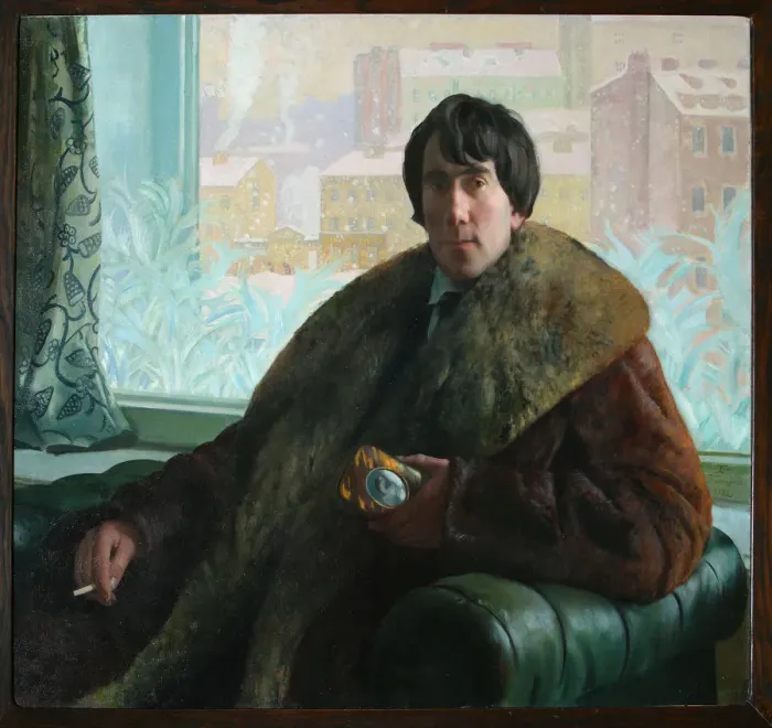 Framed Print : Portrait of the sculptor and architect Isidor Zolotarevsky (1885-1961), 1922. Artist: Kustodiev, Boris Michaylovich (1878-1927) Framed Print : Portrait of the sculptor and architect Isidor Zolotarevsky (1885-1961), 1922. Artist: Kustodiev, Boris Michaylovich (1878-1927)
