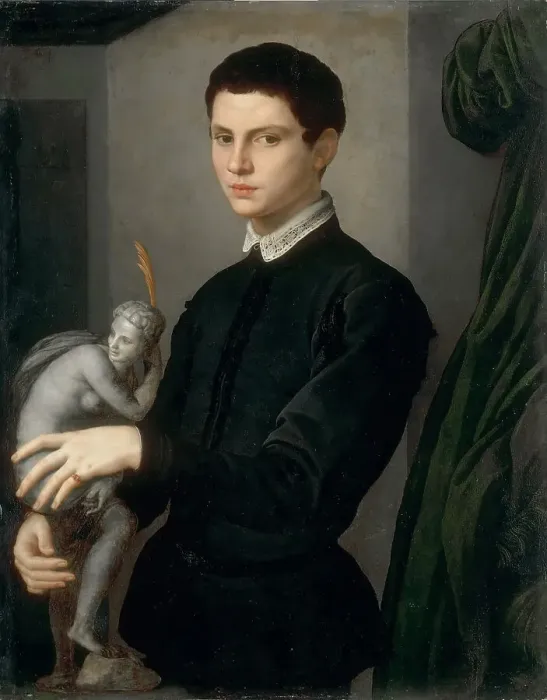Framed Print : Portrait of the sculptor Baccio Bandinelli (1493-1560), 1540s. Creator: Bronzino, Agnolo (1503-1572)