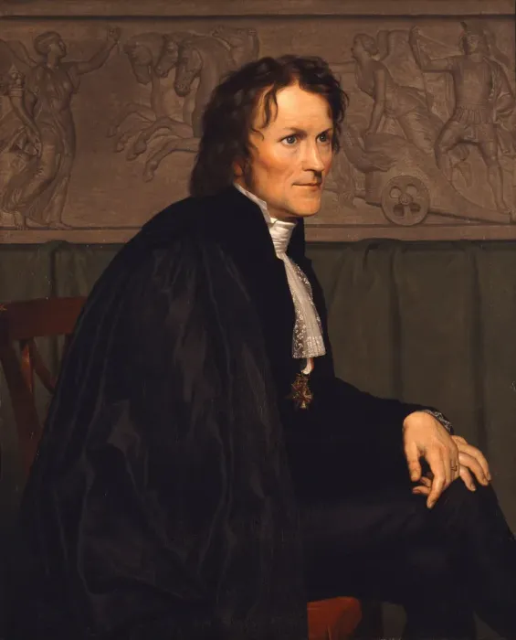 Framed Print : Portrait of the sculptor Bertel Thorvaldsen (1770-1844), 1838. Artist: Eckersberg, Christoffer-Wilhelm (1783-1853) Framed Print : Portrait of the sculptor Bertel Thorvaldsen (1770-1844), 1838. Artist: Eckersberg, Christoffer-Wilhelm (1783-1853)
