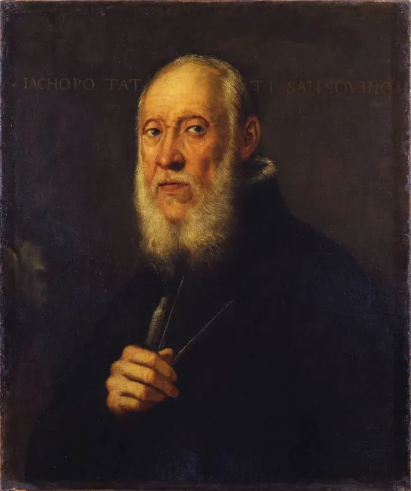 Framed Print : Portrait of the sculptor Jacopo Sansovino (1486-1570). Artist: Tintoretto, Jacopo (1518-1594) Framed Print : Portrait of the sculptor Jacopo Sansovino (1486-1570). Artist: Tintoretto, Jacopo (1518-1594)