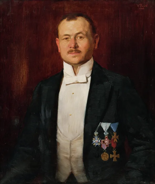 Framed Print : Portrait of sculptor Jan Koniar, 1913. Creator: Uros Predic Framed Print : Portrait of sculptor Jan Koniar, 1913. Creator: Uros Predic