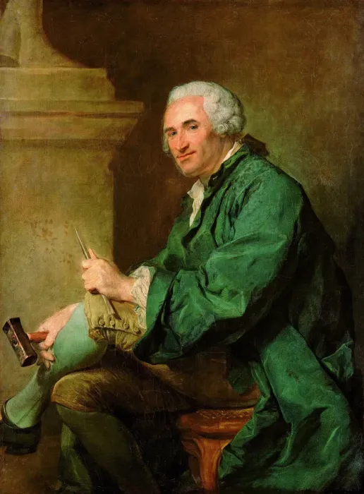 Framed Print : Portrait of the Sculptor Lambert-Sigisbert Adam (1700-1759), 1753 Framed Print : Portrait of the Sculptor Lambert-Sigisbert Adam (1700-1759), 1753