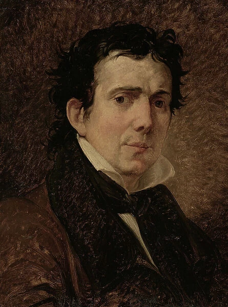 Portrait of sculptor Pompeo Marchesi (1789-1858), 1830. Creator: Hayez, Francesco (1791-1882)