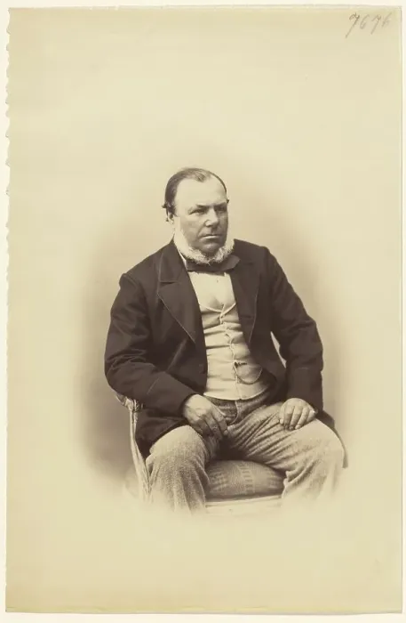 Framed Print : Portrait of a Seated Man, about 1858. Creator: Gustave Le Gray Framed Print : Portrait of a Seated Man, about 1858. Creator: Gustave Le Gray