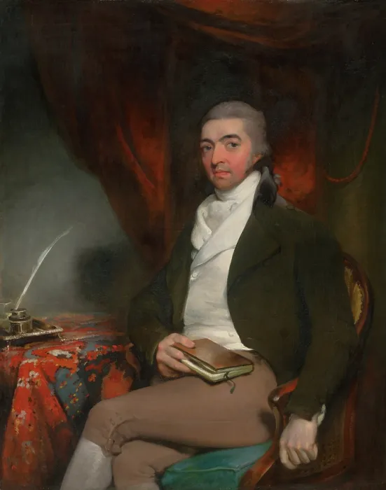 Framed Print : Portrait of a seated man with a book, 1790-1800. Creator: Thomas Lawrence Framed Print : Portrait of a seated man with a book, 1790-1800. Creator: Thomas Lawrence