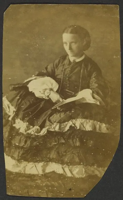 Framed Print : Portrait of seated woman, about 1855-1865. Creator: Unknown Framed Print : Portrait of seated woman, about 1855-1865. Creator: Unknown