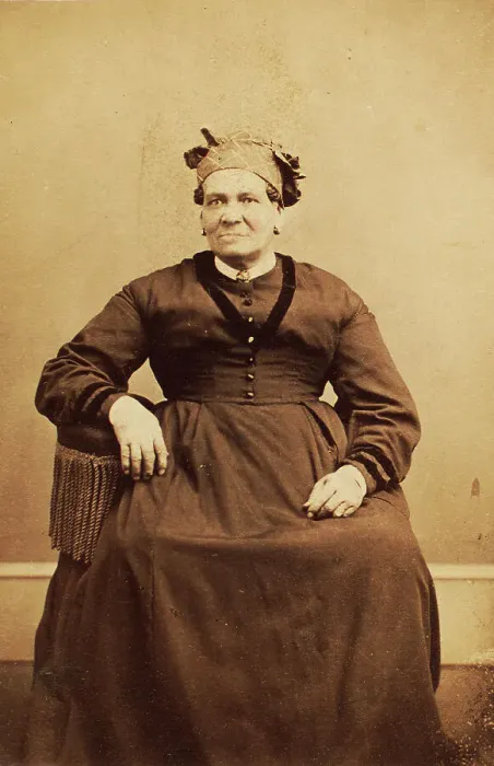 Framed Print : Portrait of seated woman wearing a headwrap, c1870. Creator: Thomas M Saurman Framed Print : Portrait of seated woman wearing a headwrap, c1870. Creator: Thomas M Saurman