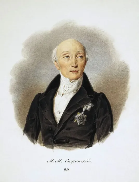 Framed Print : Portrait of the Secretary of State and reformers Count Michail Speransky, (1772-1839), 1839 Framed Print : Portrait of the Secretary of State and reformers Count Michail Speransky, (1772-1839), 1839