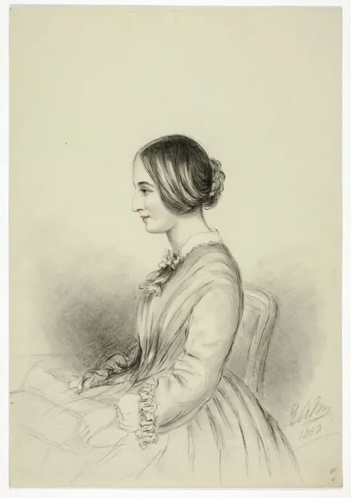 Framed Print : Portrait of Selina (Quin) Markham, 1850. Creator: Elizabeth Murray Framed Print : Portrait of Selina (Quin) Markham, 1850. Creator: Elizabeth Murray