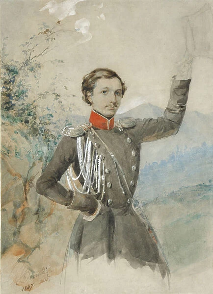 Portrait of Semyon Dmitrievich Lisanevich (1822-1877), 1847-1849. Artist: Corradini, G. V. (active 1840-1850s)