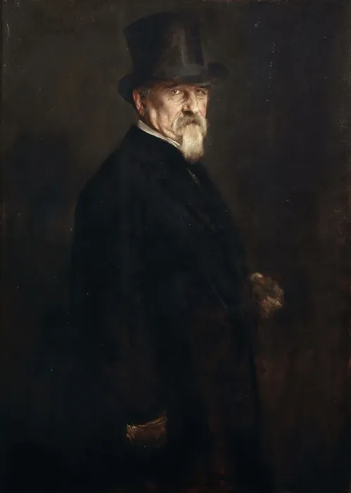 Framed Print : Portrait of Senator Giovanni Morelli, 1886. Creator: Lenbach, Franz, von (1836-1904) Framed Print : Portrait of Senator Giovanni Morelli, 1886. Creator: Lenbach, Franz, von (1836-1904)